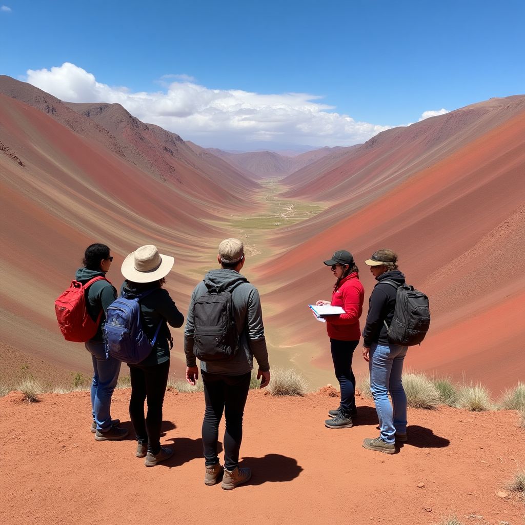 Equipo en trabajo de campo en la Quebrada de Humahuaca