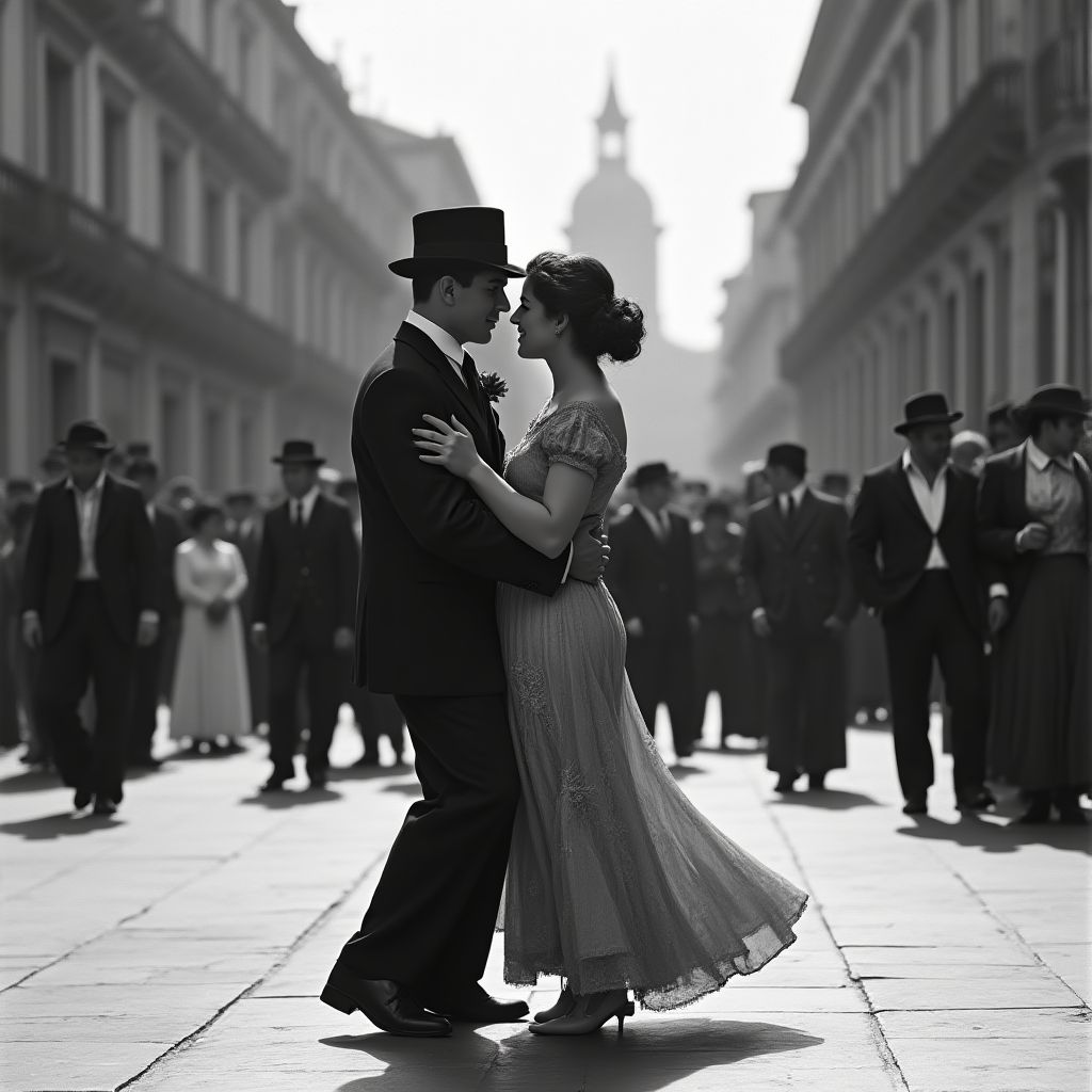 Imagen histórica del primer Festival de Tango en Buenos Aires, 1930